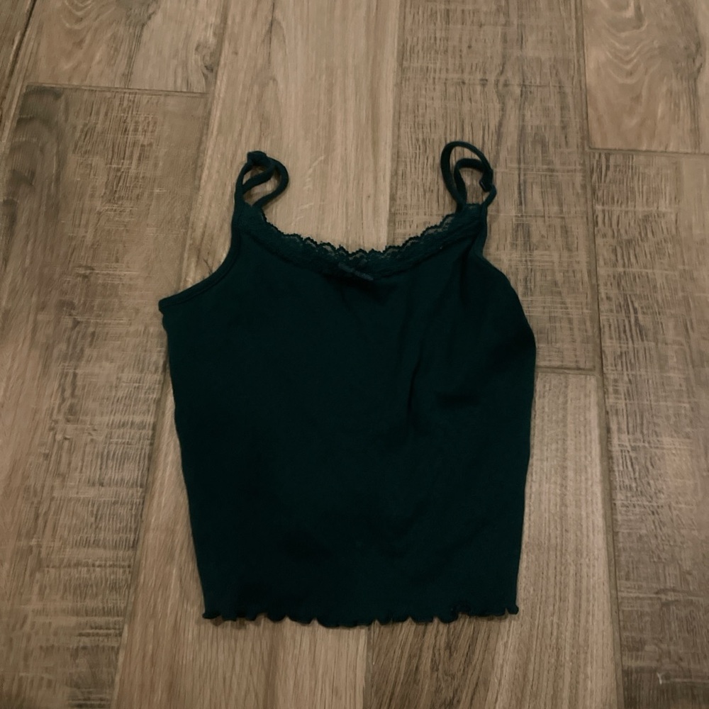 Elegant Black Lace Trim Cami Top